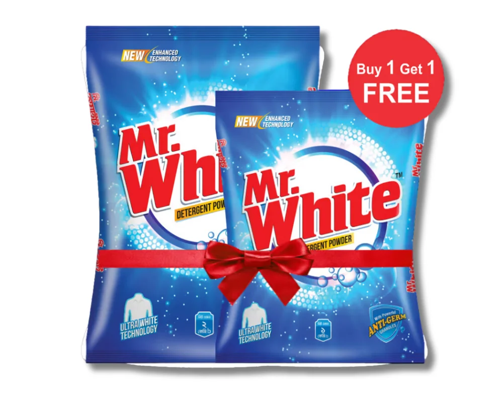 Mr. White Detergent Powder 2kg (Buy2kg Get1kg Free)
